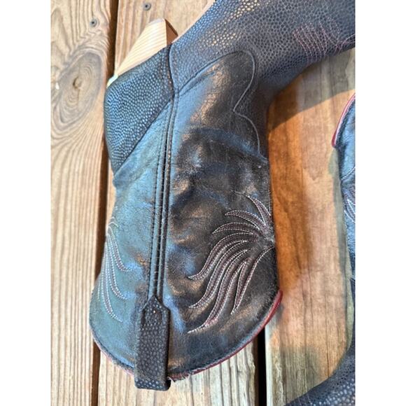 Vintage Dingo Phoenix Black Cowboy Boots Size 7 - Picture 5 of 13